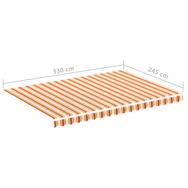 vidaXL Erstatningsduk for markise gul og oransje 3,5x2,5 m