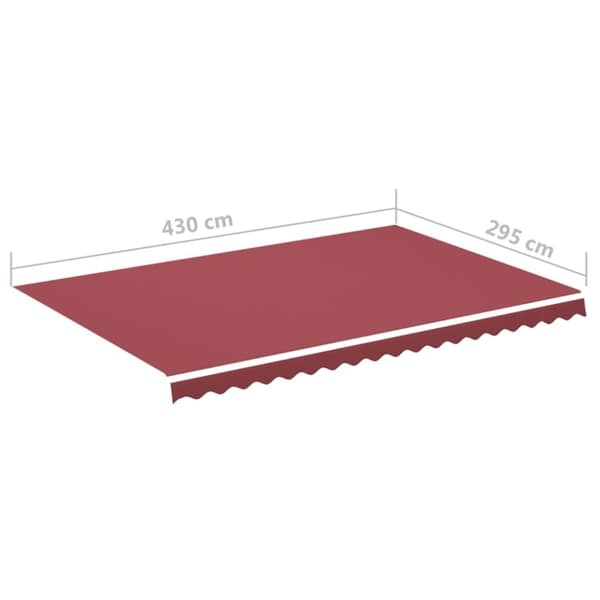 vidaXL Erstatningsduk for markise burgunder 4,5x3 m