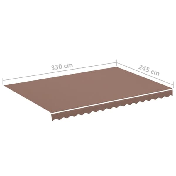 vidaXL Markisväv brun 3,5x2,5 m