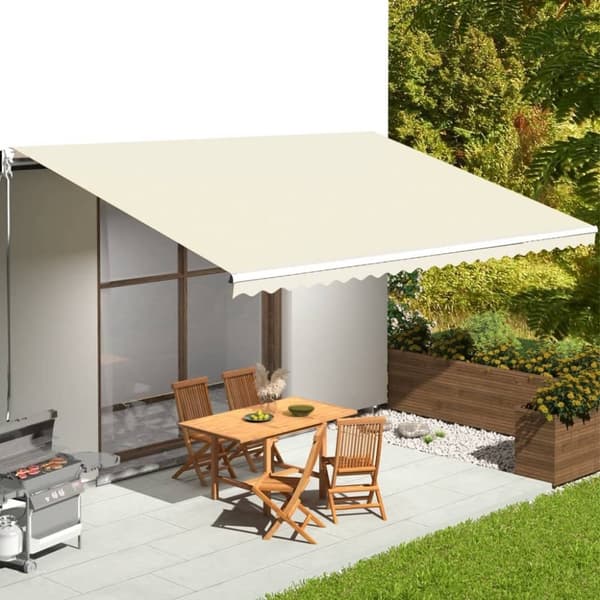 vidaXL Erstatningsduk for markise kremhvit 6x3,5 m