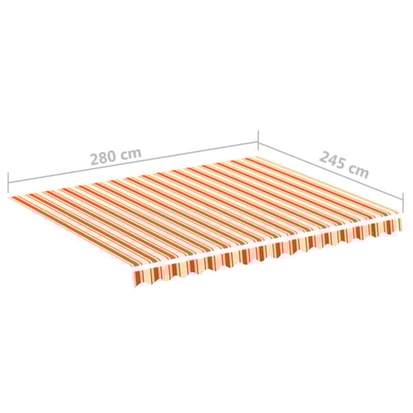 vidaXL udskiftningsdug til markise 3x2,5 m gul og orange
