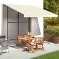 Miniatyrbilde 2 av 6: vidaXL Erstatningsduk for markise kremhvit 4x3,5 m