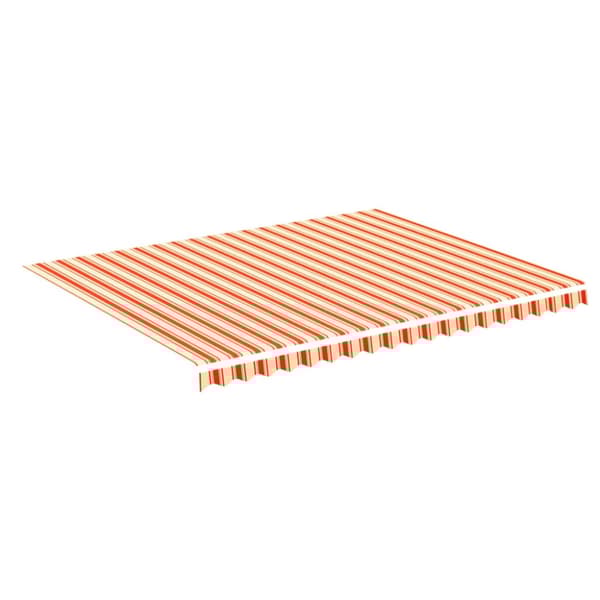 vidaXL Erstatningsduk for markise gul og oransje 4,5x3,5 m