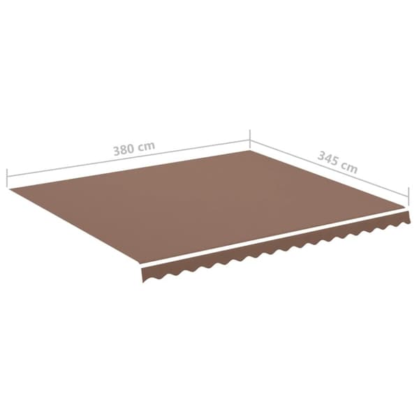 vidaXL Erstatningsduk for markise brun 4x3,5 m