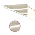 Miniatyrbilde 4 av 10: vidaXL Automatisk markise rullegardin LED vindsensor 6x3 m kremhvit