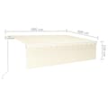 Miniatyrbilde 8 av 10: vidaXL Automatisk markise rullegardin LED vindsensor 6x3 m kremhvit