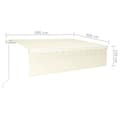 Miniatyrbilde 9 av 10: vidaXL Automatisk markise rullegardin LED vindsensor 6x3 m kremhvit