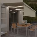 Miniatyrbilde 10 av 10: vidaXL Automatisk markise rullegardin LED vindsensor 6x3 m kremhvit