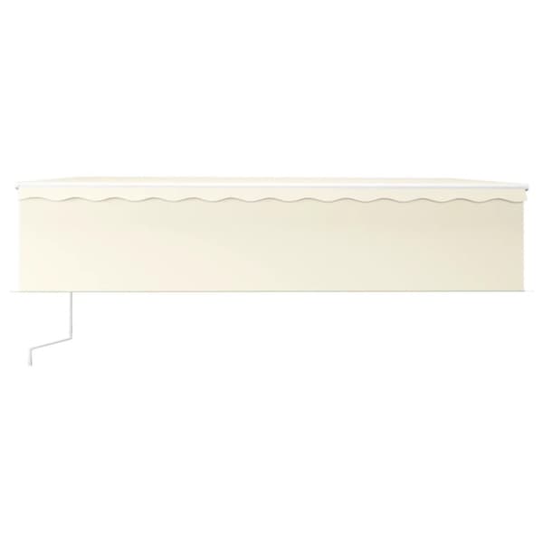 vidaXL Automatisk markise rullegardin LED vindsensor 6x3 m kremhvit