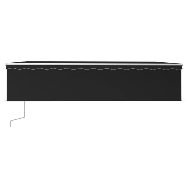 vidaXL Automatisk markise rullegardin LED vindsensor 6x3 m antrasitt