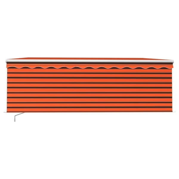 vidaXL Manuell uttrekkbar markise rullegardin 4,5x3 m oransje brun