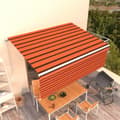Miniatyrbilde 1 av 7: vidaXL Manuell uttrekkbar markise rullegardin 4,5x3 m oransje brun