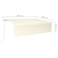 Miniatyrbillede 7 af 9: vidaXL markise m. gardin 6x3 m automatisk betjening cremefarvet
