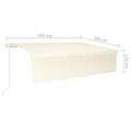 Miniatyrbillede 8 af 9: vidaXL markise m. gardin 6x3 m automatisk betjening cremefarvet