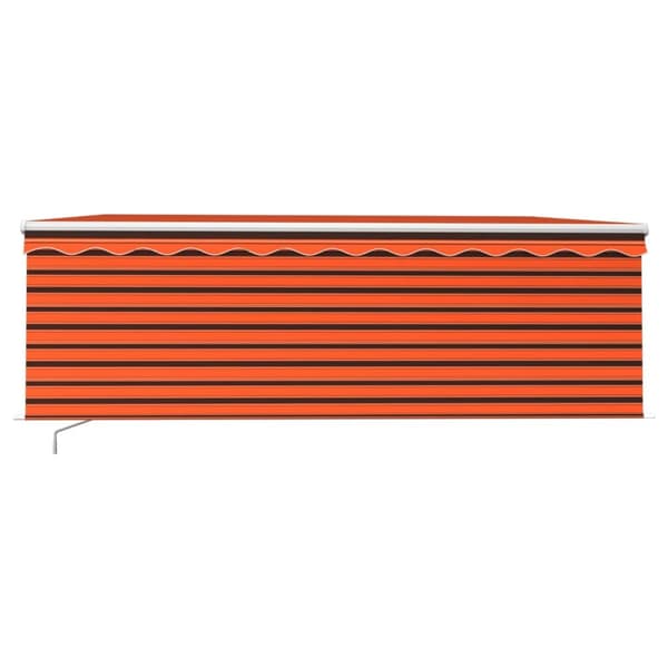 vidaXL Manuaalisesti kelattava markiisi verhoilla 4x3 m oranssiruskea