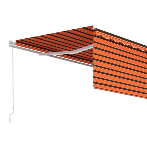 vidaXL Manuaalisesti kelattava markiisi verhoilla 4x3 m oranssiruskea
