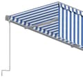 Miniatyrbild 5 av 9: vidaXL Automatiserad markis med rullgardin 3x2,5 m blå och vit