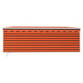 Miniatyrbilde 3 av 7: vidaXL Manuell uttrekkbar markise rullegardin LED 4x3 m oransje brun