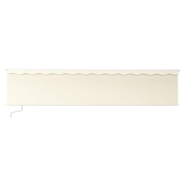 vidaXL Manuell uttrekkbar markise med rullegardin LED 6x3 m kremhvit
