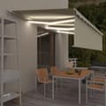 Miniatyrbillede 7 af 7: vidaXL markise m. gardin + LED 6x3 m manuel betjening cremefarvet