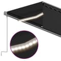 Miniatyrbilde 6 av 11: vidaXL Automatisk markise rullegardin LED vindsensor 6x3 m antrasitt