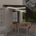 Miniatyrbilde 2 av 11: vidaXL Automatisk markise rullegardin LED vindsensor 6x3 m antrasitt