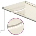 Miniatyrbilde 4 av 10: vidaXL Automatisk markise rullegardin LED vindsensor 6x3 m kremhvit