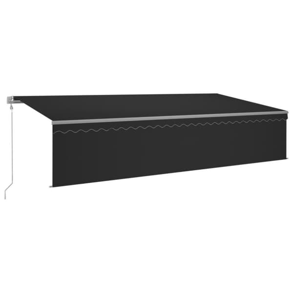 vidaXL Automatiserad markis med rullgardin 6x3m antracit
