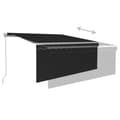 Miniatyrbilde 4 av 7: vidaXL Manuell uttrekkbar markise rullegardin&LED 3,5x2,5 m antrasitt