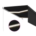 Miniatyrbilde 5 av 7: vidaXL Manuell uttrekkbar markise rullegardin&LED 3,5x2,5 m antrasitt