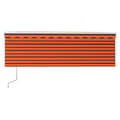 Miniatyrbild 3 av 10: vidaXL Automatisk markis vindsensor rullgardin LED 4x3m orange/brun