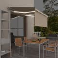 Miniatyrbillede 2 af 7: vidaXL markise m. gardin + LED 3x2,5 m manuel betjening cremefarvet