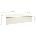 Miniatyrbillede 6 af 7: vidaXL markise m. gardin + LED 6x3 m manuel betjening cremefarvet