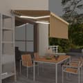 Miniatyrbilde 7 av 7: vidaXL Manuell markise med rullegardin og LED 3x2,5 m gul og hvit