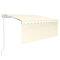 Miniatyrbilde 3 av 10: vidaXL Automatisk uttrekkbar markise med rullegardin 3,5x2,5 m krem