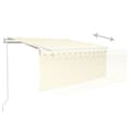 Miniatyrbilde 5 av 10: vidaXL Automatisk uttrekkbar markise med rullegardin 3,5x2,5 m krem