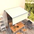Miniatyrbilde 2 av 10: vidaXL Automatisk uttrekkbar markise med rullegardin 3,5x2,5m kremhvit