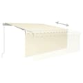 Miniatyrbilde 4 av 7: vidaXL Manuell uttrekkbar markise med rullegardin 3,5x2,5 m kremhvit