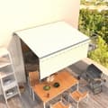Miniatyrbild 2 av 10: vidaXL Automatiserad markis med rullgardin 3x2,5m gräddvit
