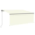 Miniatyrbild 3 av 11: vidaXL Automatiserad markis vindsensor rullgardin LED 3x2,5m gräddvit