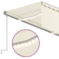 Miniatyrbild 6 av 11: vidaXL Automatiserad markis vindsensor rullgardin LED 3x2,5m gräddvit