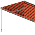 Miniatyrbild 4 av 7: vidaXL Markis manuell med rullgardin 3,5x2,5 m orange och brun