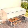 Miniatyrbild 9 av 9: vidaXL Automatiserad markis med rullgardin 6x3m gräddvit