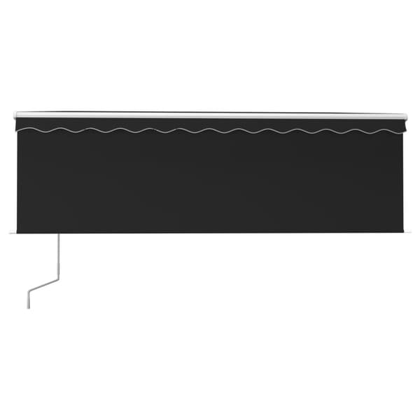 vidaXL Automatisk markis vindsensor rullgardin LED 4,5x3m antracit