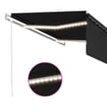 Miniatyrbild 6 av 11: vidaXL Automatisk markis vindsensor rullgardin LED 4,5x3m antracit