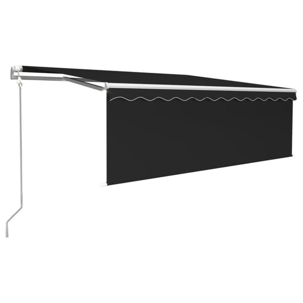 vidaXL Automatisk markise rullegardin LED vindsensor 4,5x3 m antrasitt