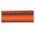 Miniatyrbild 3 av 7: vidaXL Markis manuellt infällbar med rullgardin 3x2,5m orange och brun