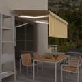 Miniatyrbilde 1 av 7: vidaXL Manuell uttrekkbar markise rullegardin&LED 3,5x2,5 m gul hvit