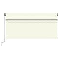 Miniatyrbilde 2 av 7: vidaXL Manuell uttrekkbar markise rullegardin&LED 3,5x2,5 m kremhvit