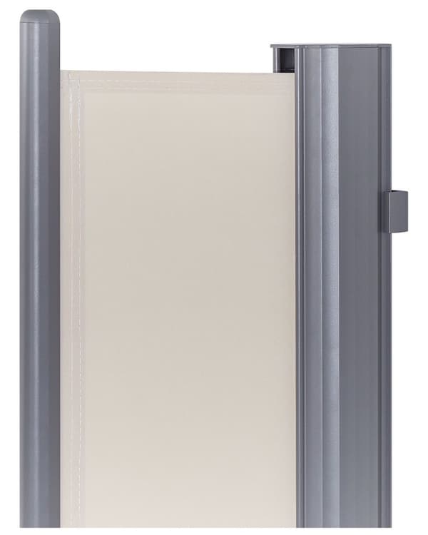 Sidemarkise Beige Polyester 160 x 300 cm Stoffskjerm Sølv Aluminiumsramme